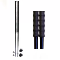 Les Batons d'Alain Ski Poles - Full Black/Black